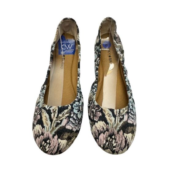 Lucky Brand Floral Print Flats Blue - Picture 2 of 7
